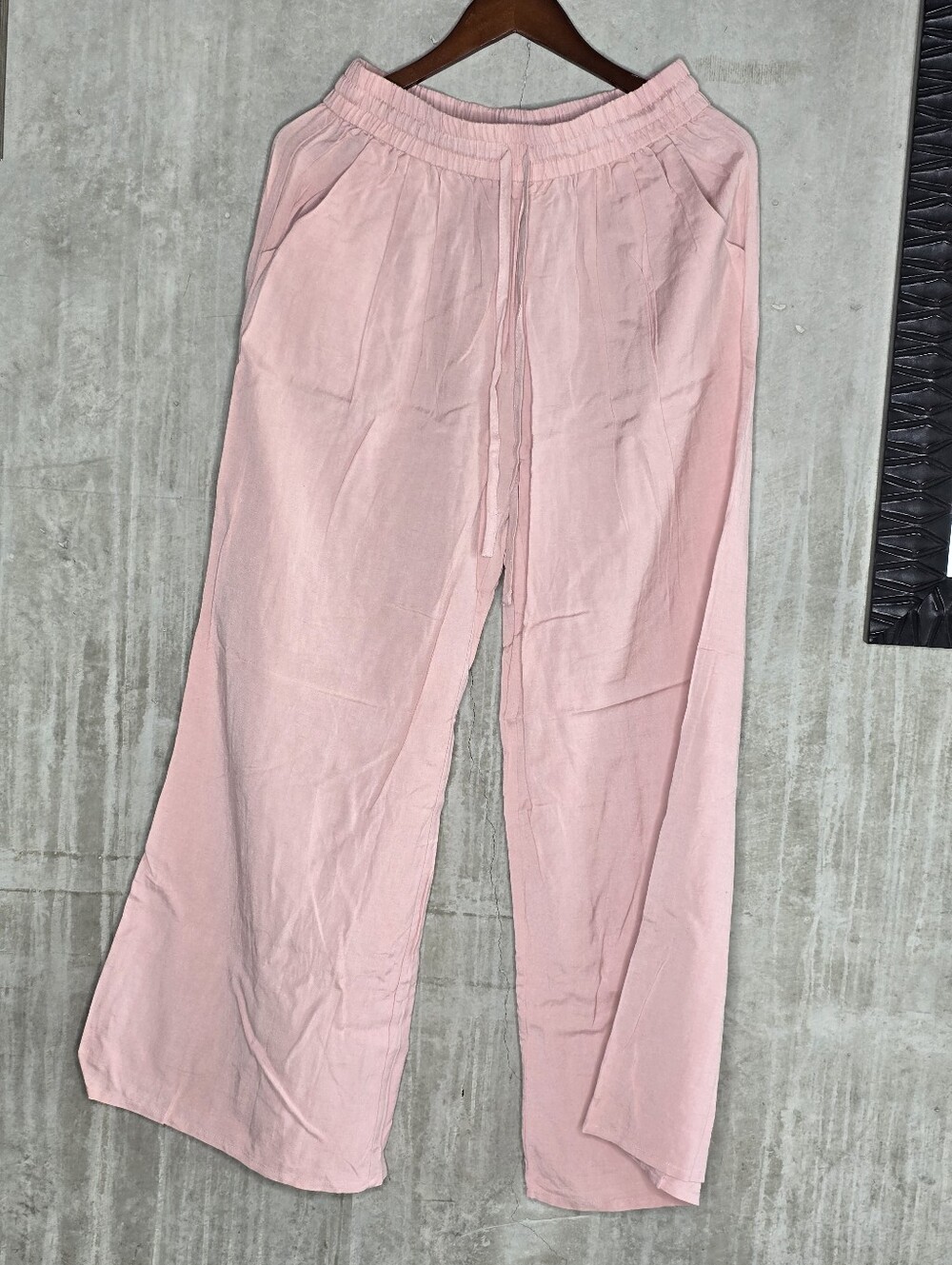 HEYSON Wide Leg Pastel Pink Pants size L